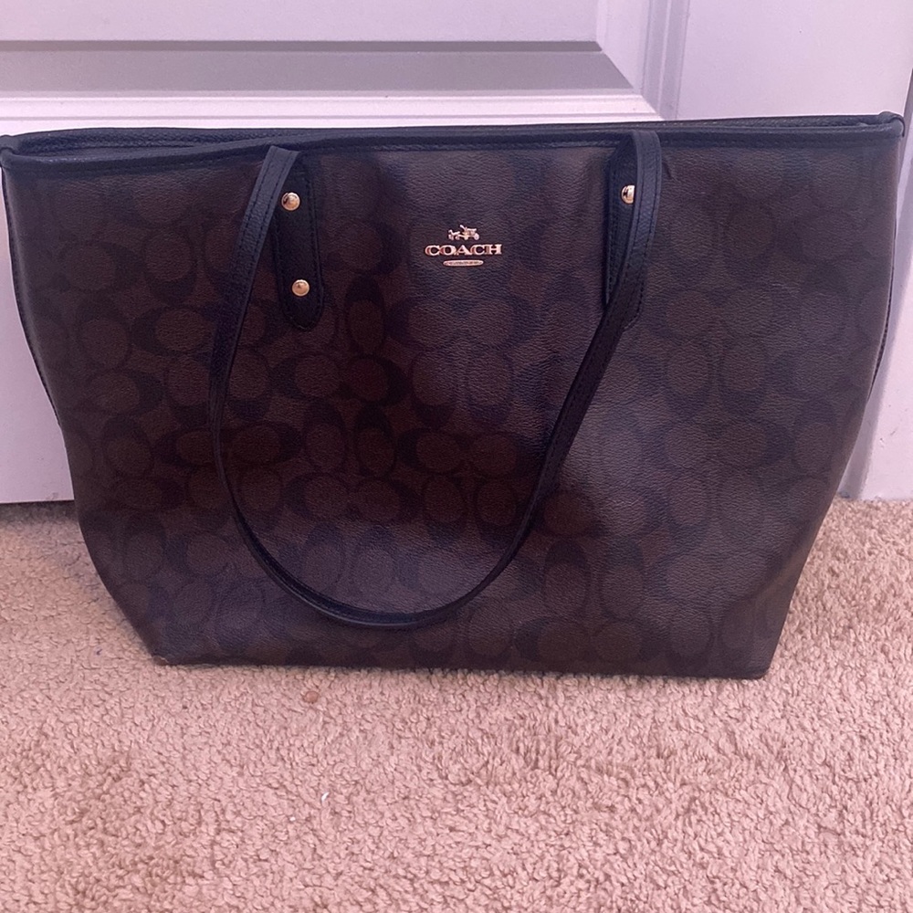 brown coach bag